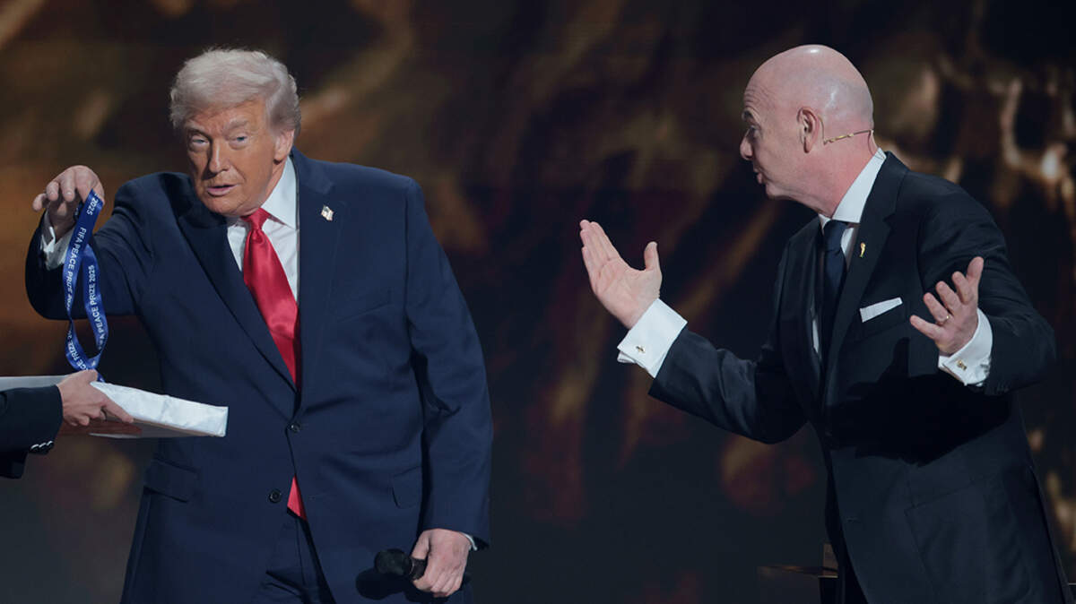 With Donald Trump constantly threatening people from other countries, what was FIFA thinking giving him its first peace prize?