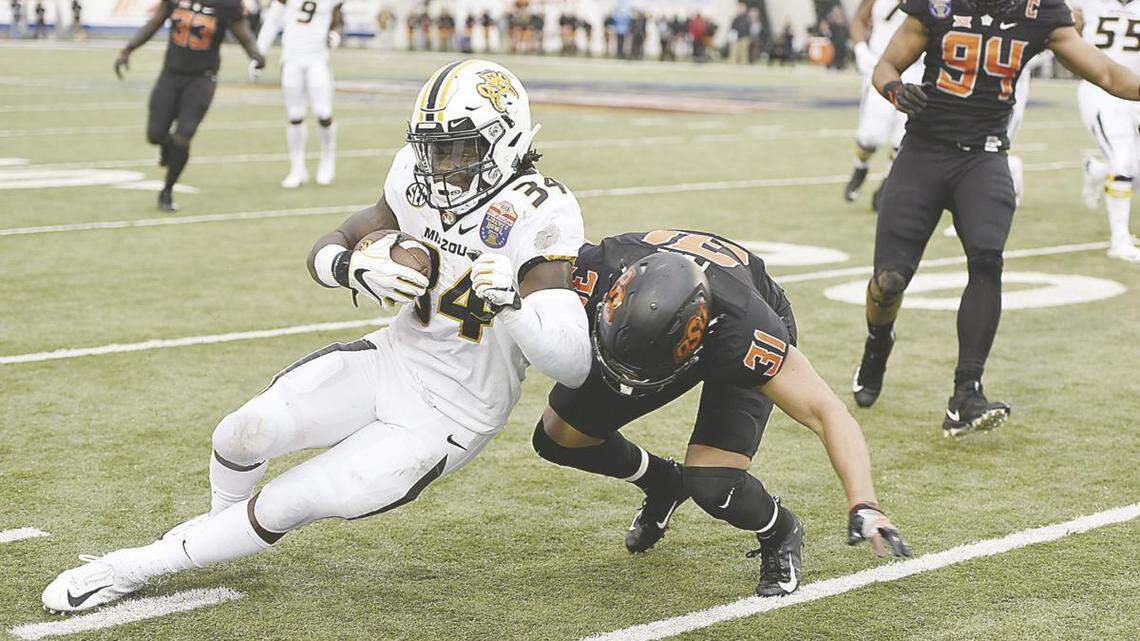 Missouri running back Larry Rountree ran for over 200 yards in the Tigers Liberty Bowl loss Monday night in Memphis.