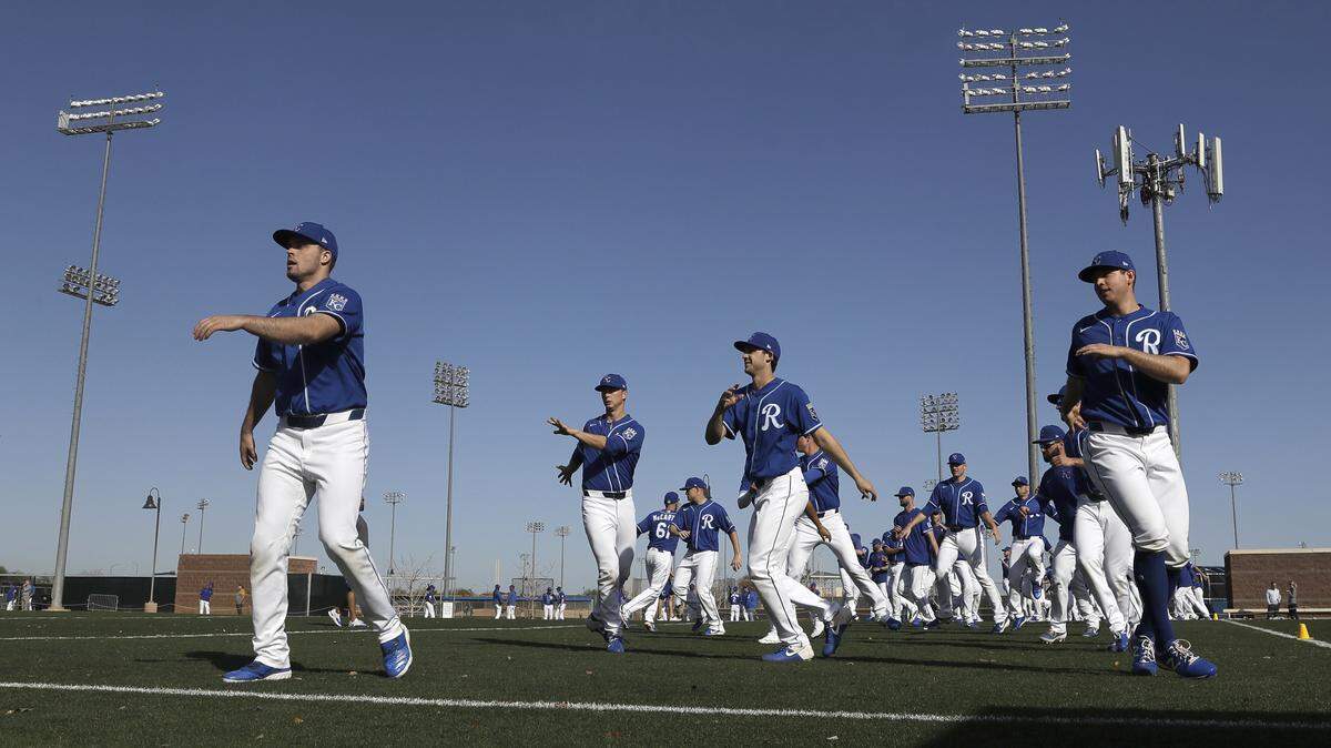 In this file photo, Royals players worked out in Arizona in preparation for the pandemic-shortened 2020 season.