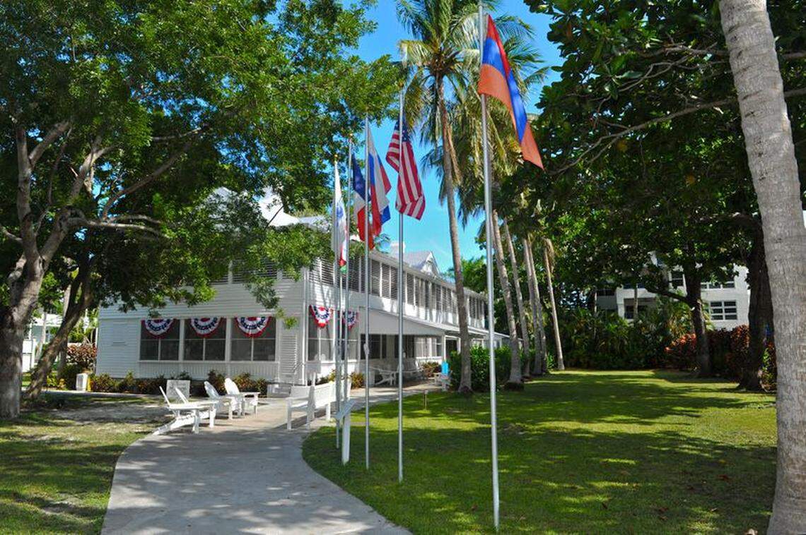 Entrance to the Harry S. Truman Little White House in Key West, Florida.