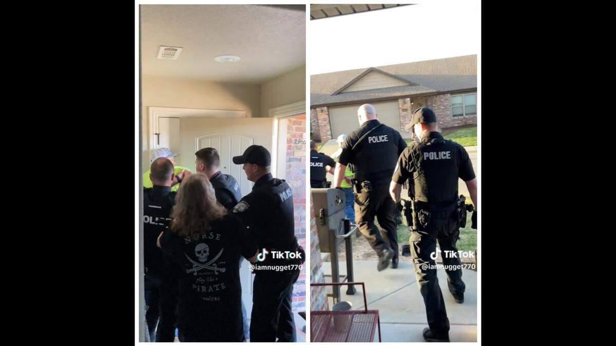 Police in Tontitown, Arkansas, arrested a man after his son showed up to school with an ear piercing. Police say a school resource officer overheard the teen saying his father forced him to get the piercing.