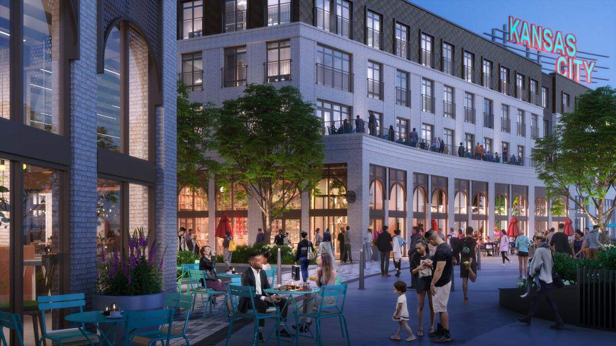 Renderings of the planned development along Kansas City’s Berkley Riverfront