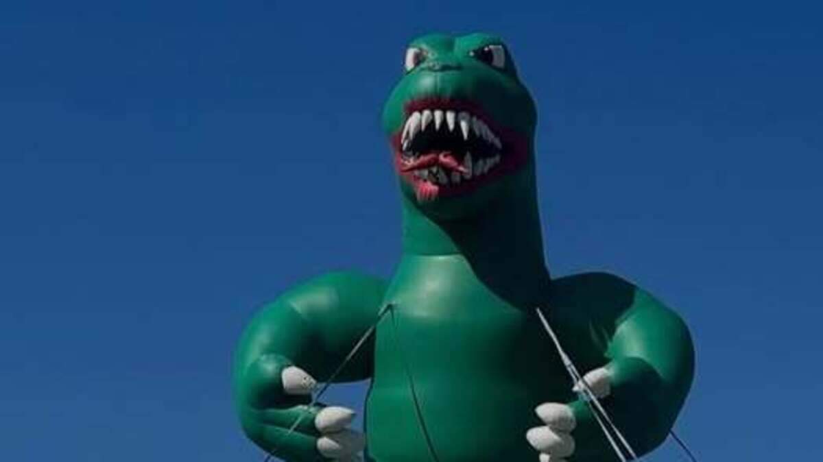 Frankie Hawkins, owner of Godzilla’s Fireworks in Independence, shared this photo of his business’s stolen inflatable. He’s offering a $1,000 reward for its return.