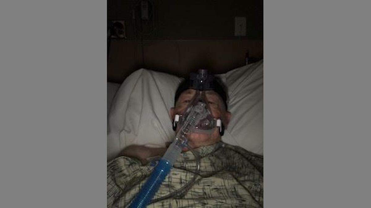 Rep. Joe Runions, a Democrat from Grandview, on March 19 at St. Joseph’s Hospital in Kansas City. He is no longer on the ventilator.
