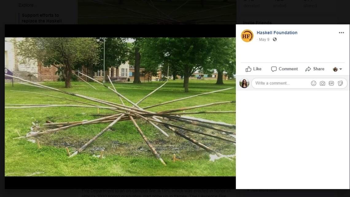 FBI, ATF investigate fire that destroyed tipi at Haskell Indian Nations University