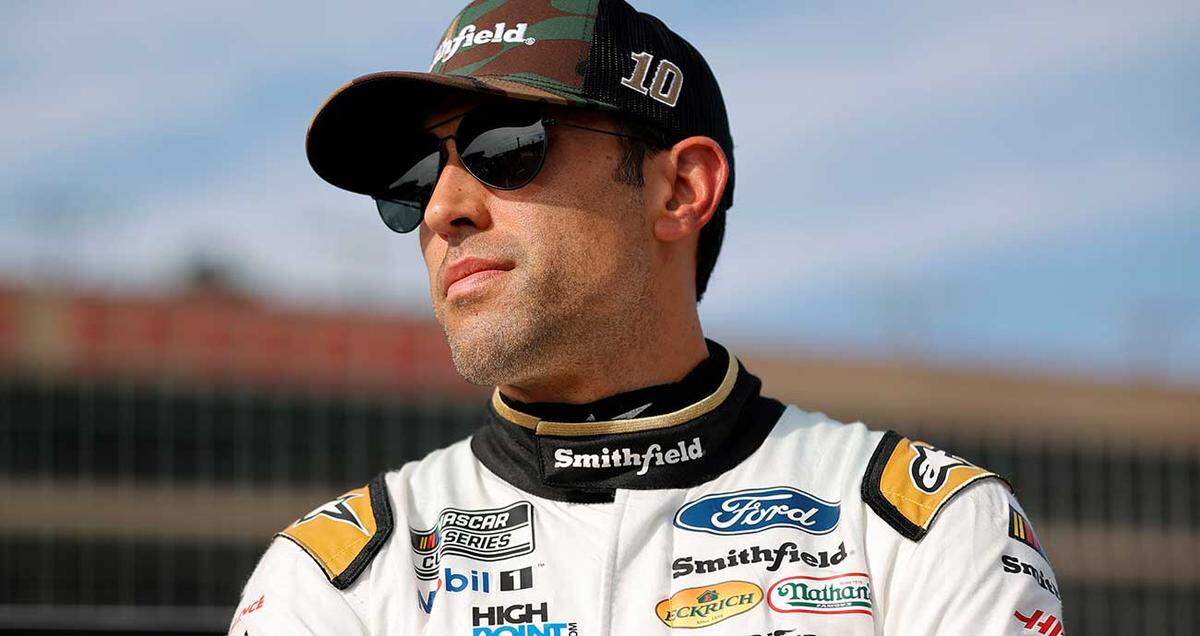 NASCAR driver Aric Almirola won Saturday’s Xfinity Series playoff race at Kansas Speedway in Kansas City, Kan.