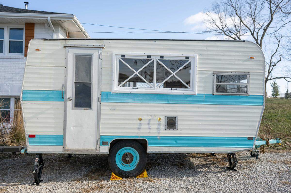 This camper, pictured on Wednesday, Dec. 10, 2025, in Kansas City, is being renovated into a coffee shop called Good Day Cafe, owned by Seth McGrew.