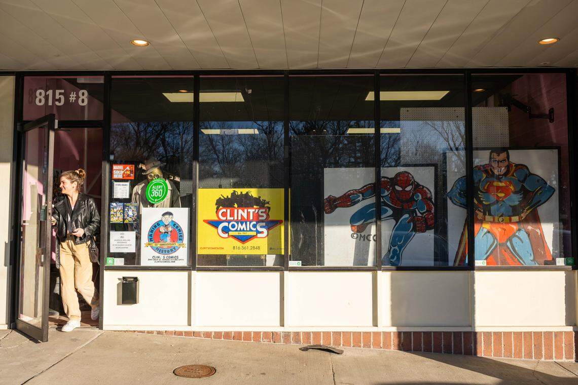 The new location of Clint's Comics in Independence on Tuesday, January 7, 2026. Clint's Comics was previously located in Midtown Kansas City before the ceiling collapsed on the building it occupied.