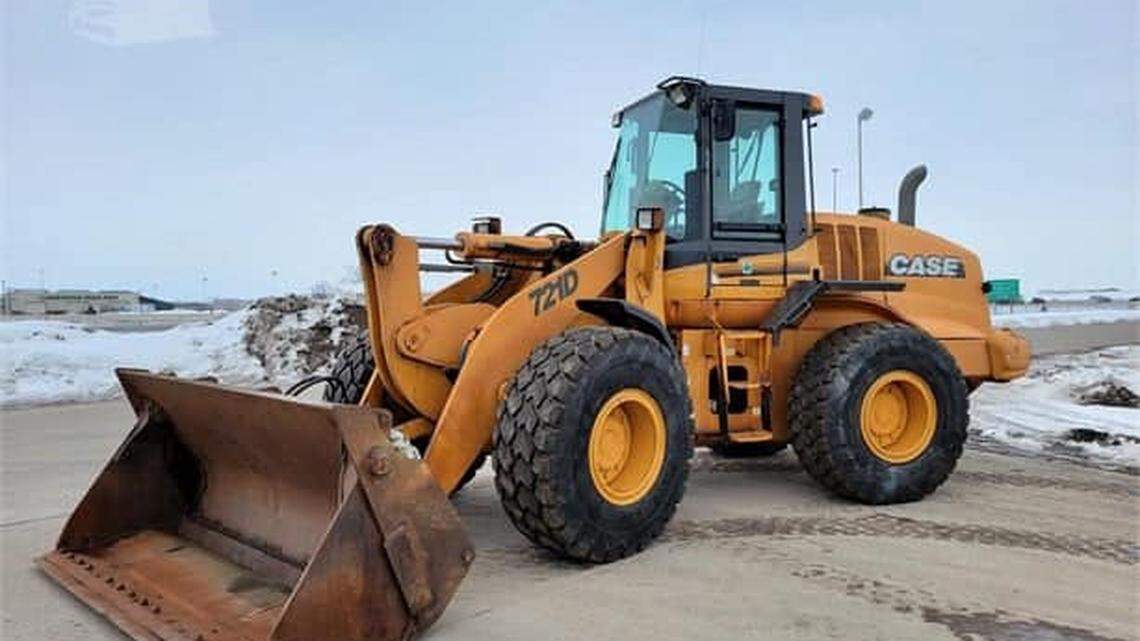 An Ohio man attempted to flee police in a stolen wheel loader, cops say. He was arrested. 