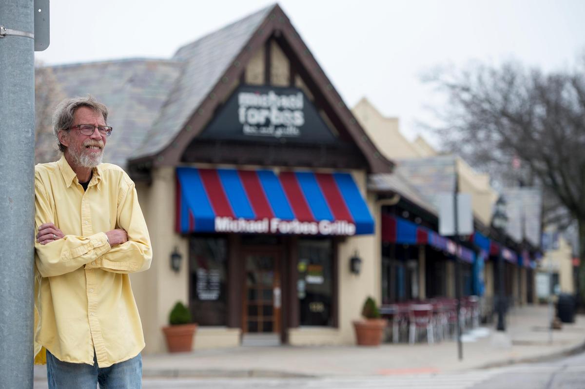 Jay Fry, bar manager for Michael Forbes Grille in Brookside, in 2020.