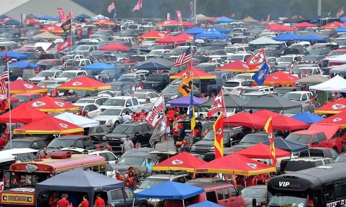 A sea of tailgaters at Arrowhead.