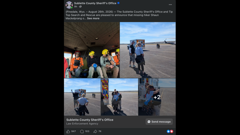 Missouri deputy attorney general missing for six days found alive in Wyoming