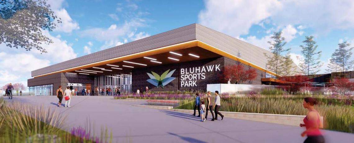A new hockey arena would be built in the Bluhawk development, southwest of U.S. 69 and 159th Street in Overland Park.