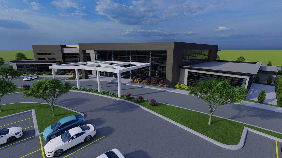 Olathe Health is building a new medical campus at the northwest corner of 151st Street and Quivira Road in Olathe as part of a two-part, $70 million expansion for the Johnson County health system. This is an artist’s rendering of the new campus.