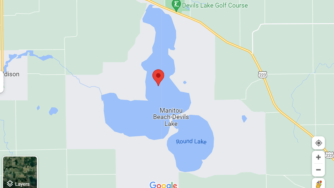 The 39-year-old dad may have drowned on Devils Lake, officials said.