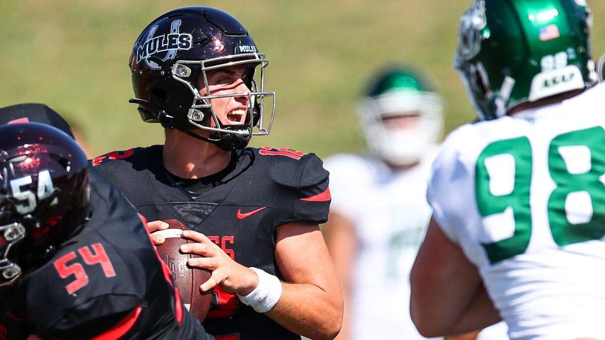 UCM Mules quarterback Zach Zebrowski is the 2023 winner of the Harlon Hill Trophy, an award given annually to the top player in all of NCAA Division II football.