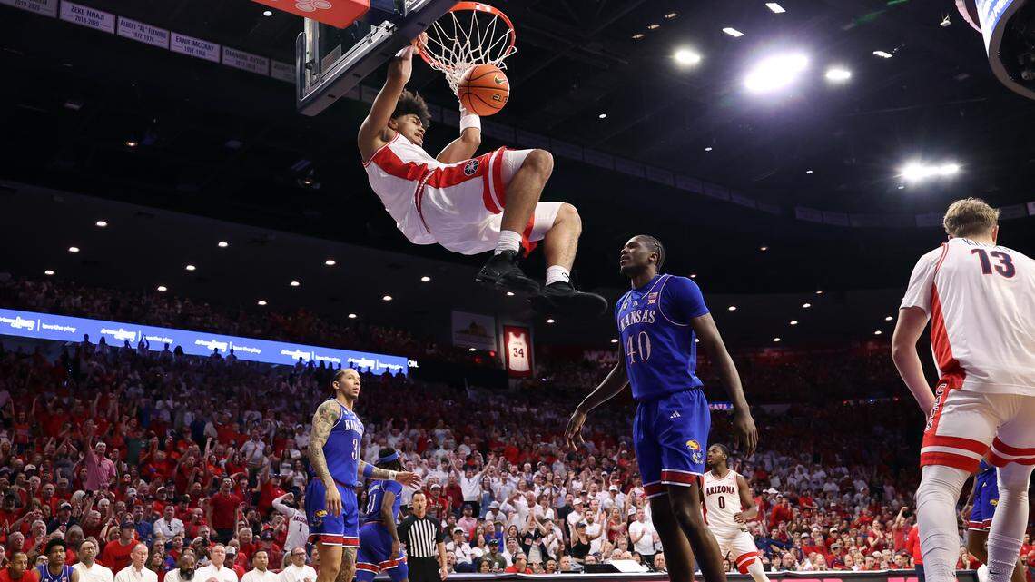 Why didn’t Arizona Wildcats clip nets after beating KU on Saturday in Tucson?