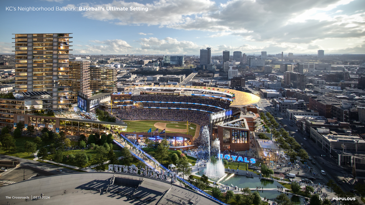 The Royals shared renderings of their proposed new stadium.