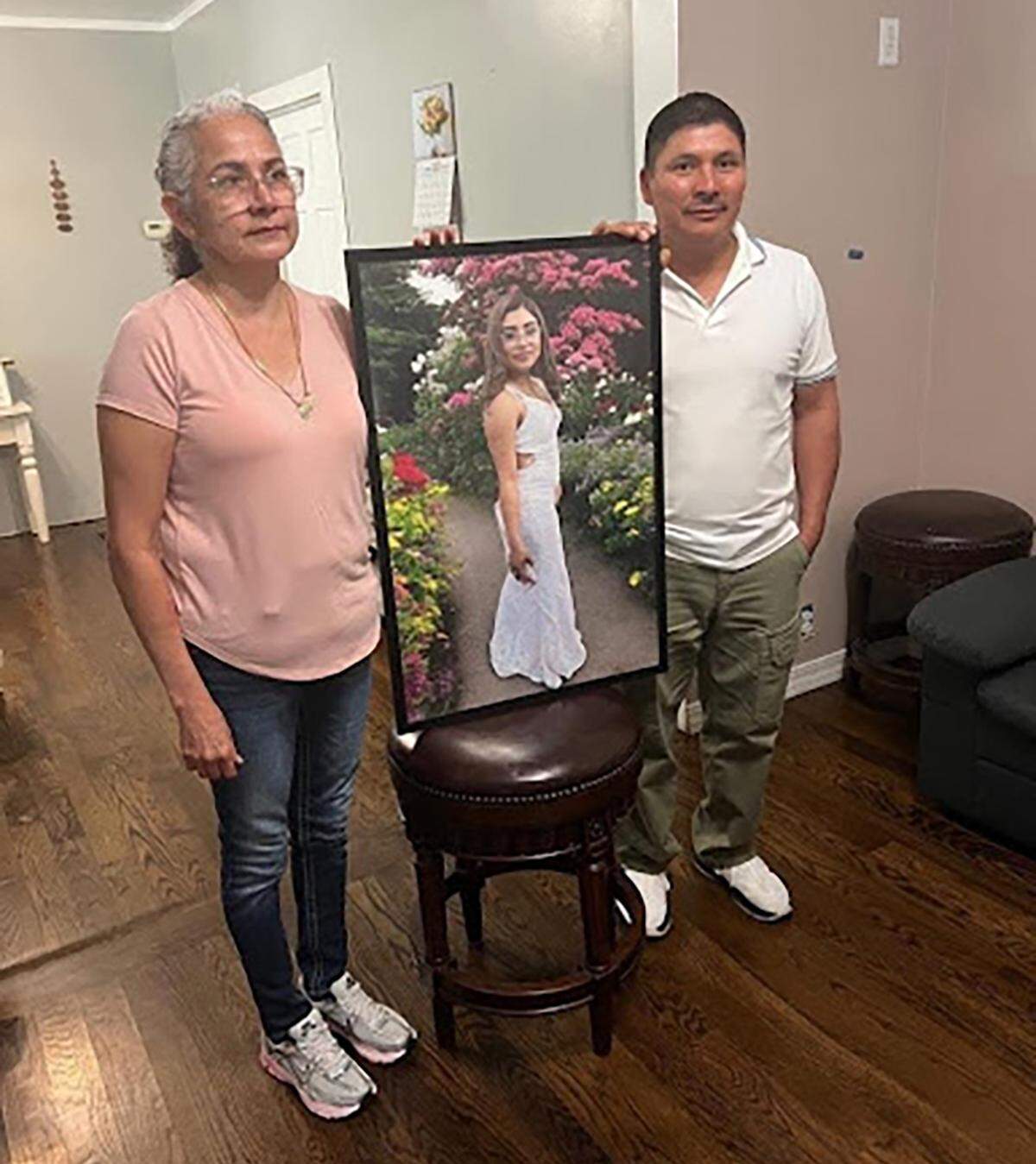 Britney Castro-Lopez’s parents, Dora and Jose, say she was saving money for a computer when she was killed.