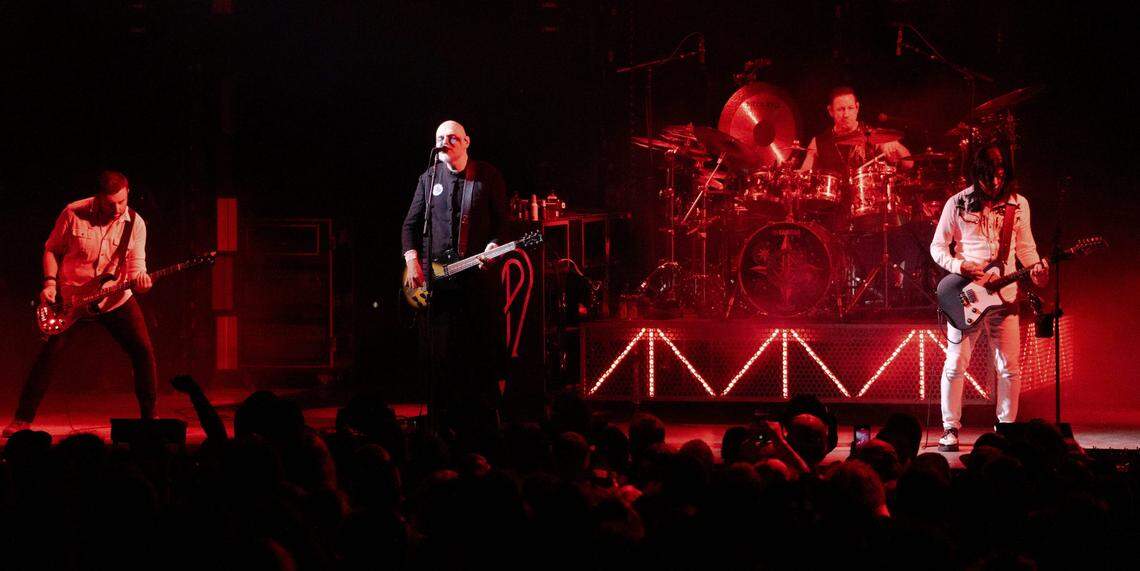 The Smashing Pumpkins perform at Ruoff Music Center in Noblesville on Saturday, Sept. 9, 2023.