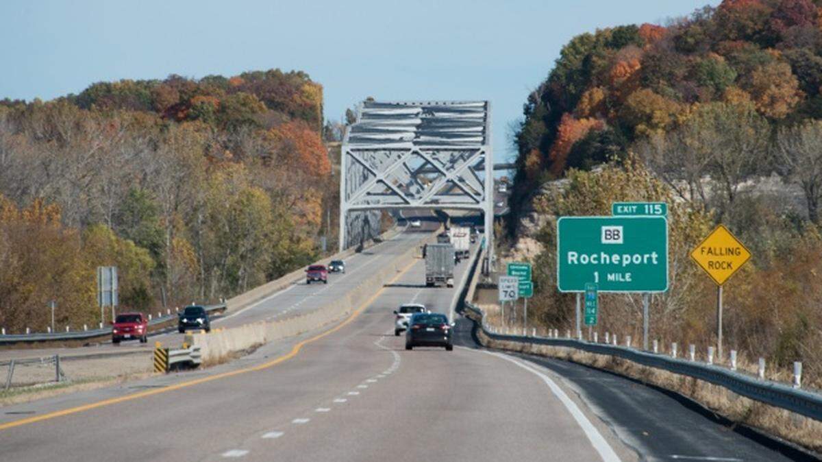 The Rocheport Bridge is seen where I-70 crosses the Missouri River just west of Columbia in this photo from the Missouri Department of Transportation.