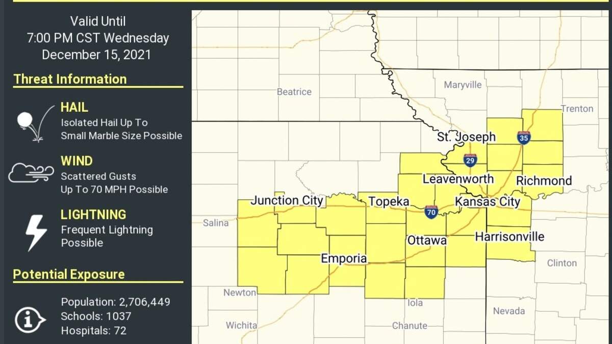Severe thunderstorm warning issued for Kansas City | Kansas City Star