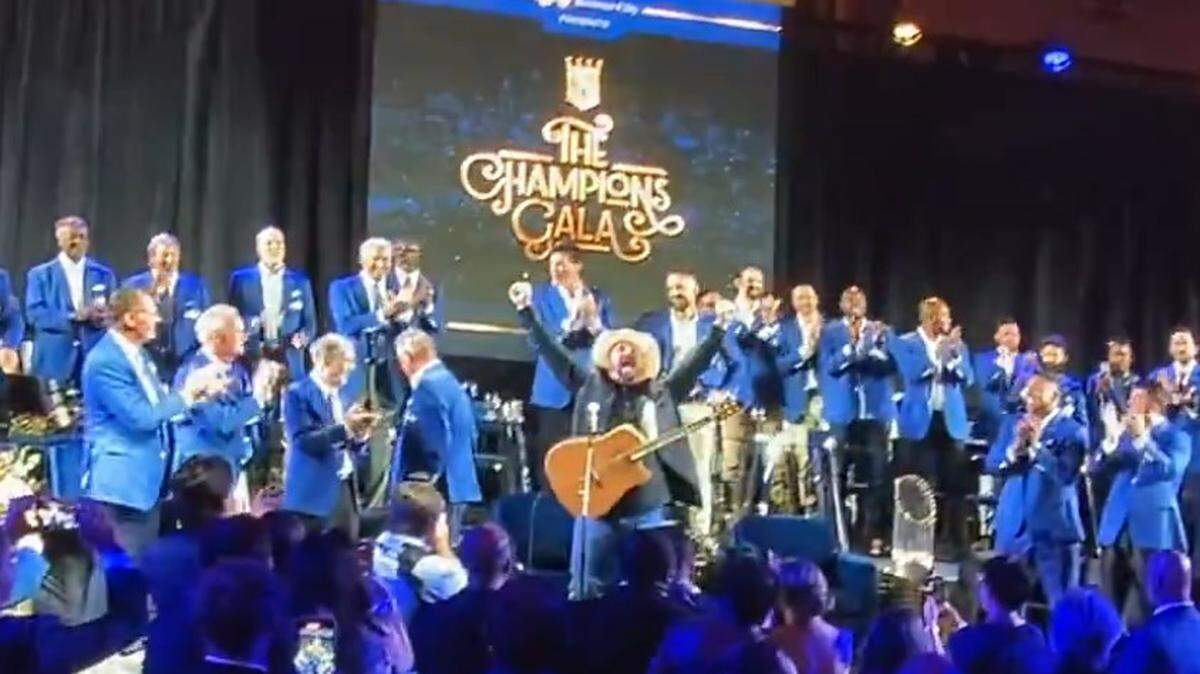 Garth Brooks performed at the Royals gala at Union Station on Thursday night.