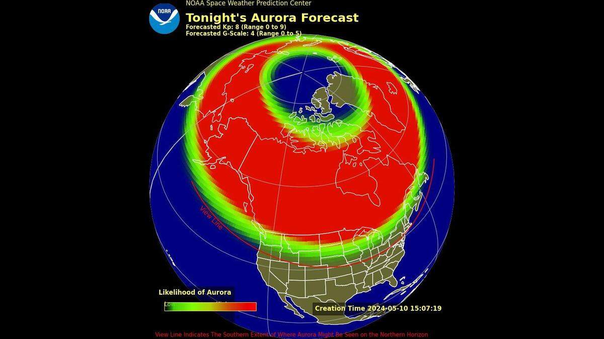 Skywatchers in the Kansas City area could be in for a treat as heightened solar activity could make the northern lights visible on the horizon overnight Friday, according to NOAA’s Space Weather Prediction Center.