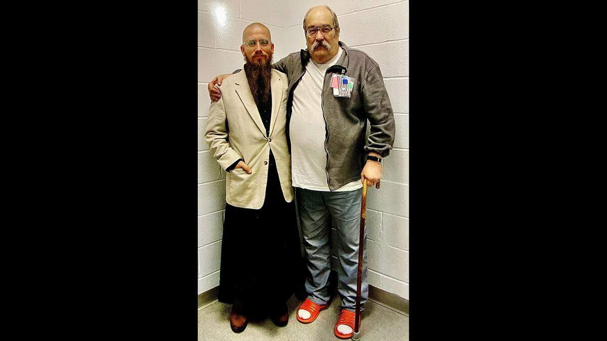 Rev. Jeff Hood, left, served as the spiritual adviser for David Hosier, who was executed by the state of Missouri on June 11, 2024.