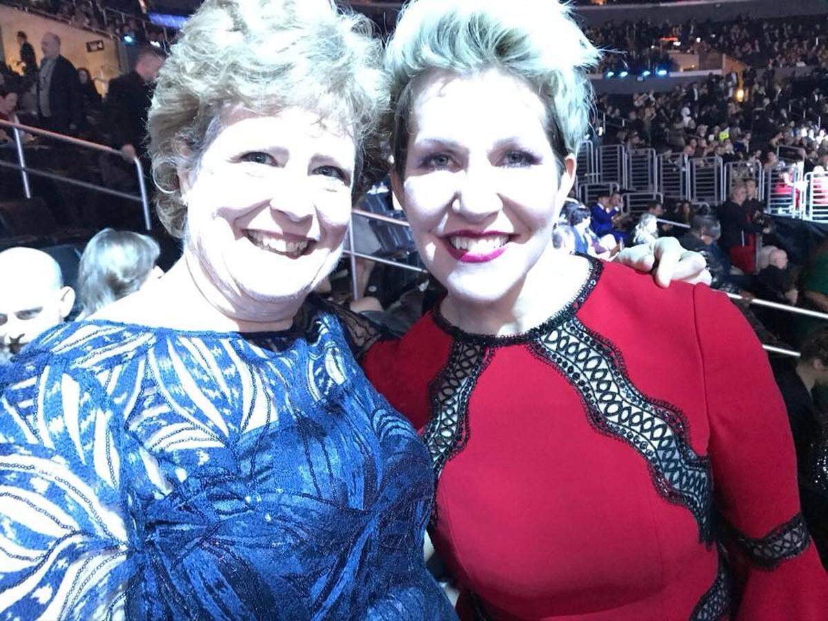 Jan Kraybill, left, wasn’t the only Kansas Citian up for a Grammy Award this year. Also attending the ceremony: mezzo-soprano Joyce DiDonato, who won for best classical solo vocal album for “Songplay.”