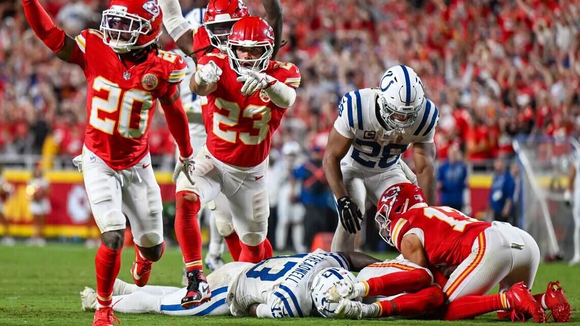 See photos from the Chiefs’ overtime victory over the Colts at Arrowhead Stadium