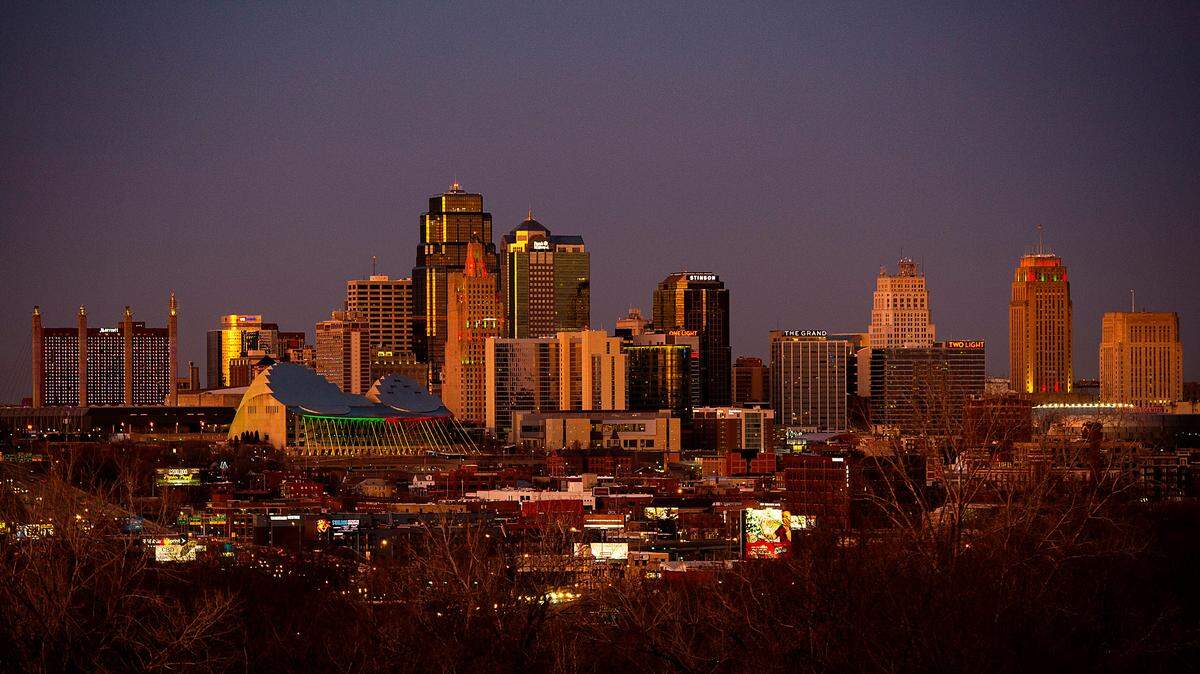 The downtown Kansas City, Missouri, skyline.