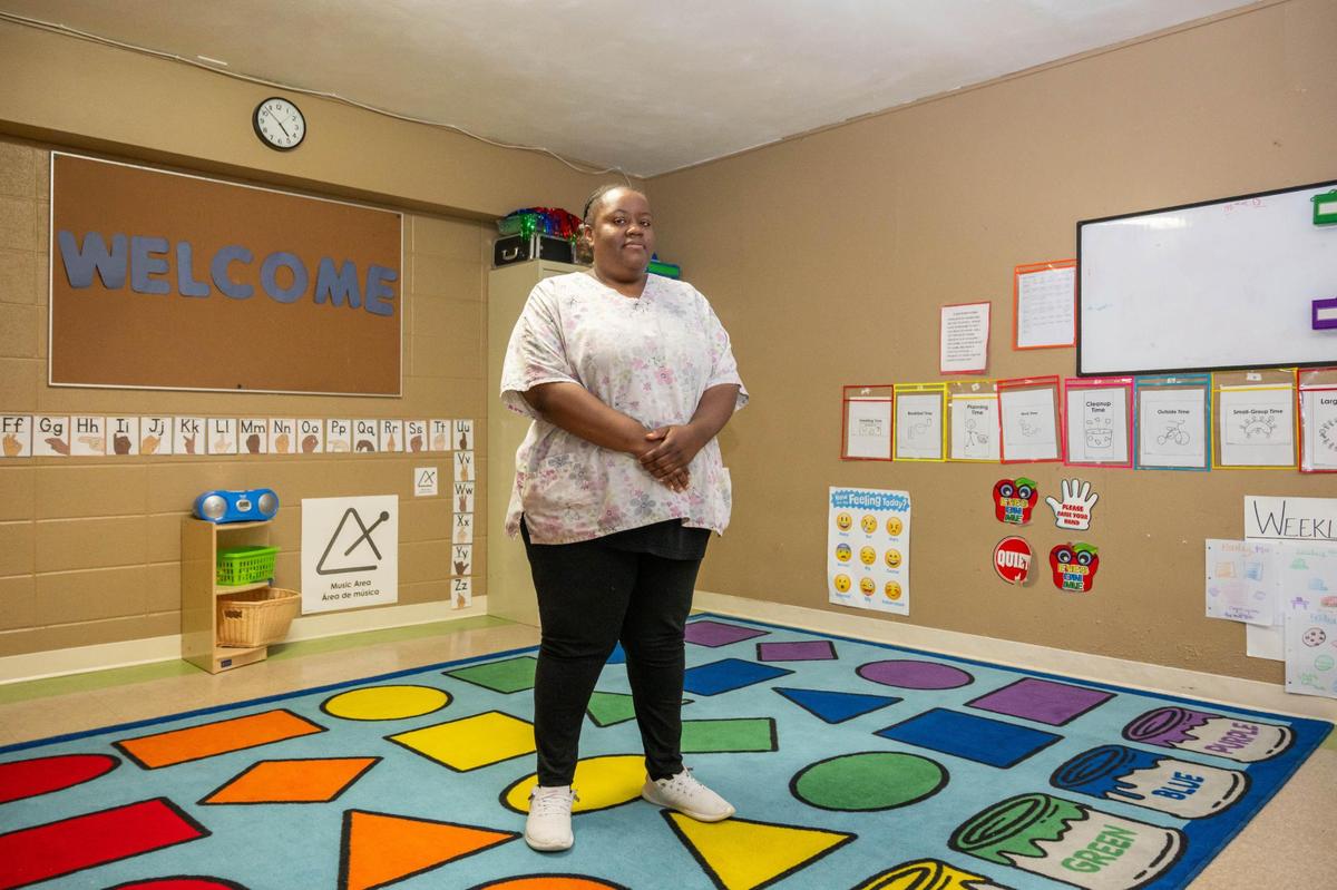 Natasha Moore, a teacher at The Rock at Stony Point Learning Center. Moore has been in early childhood care and education for over a decade.