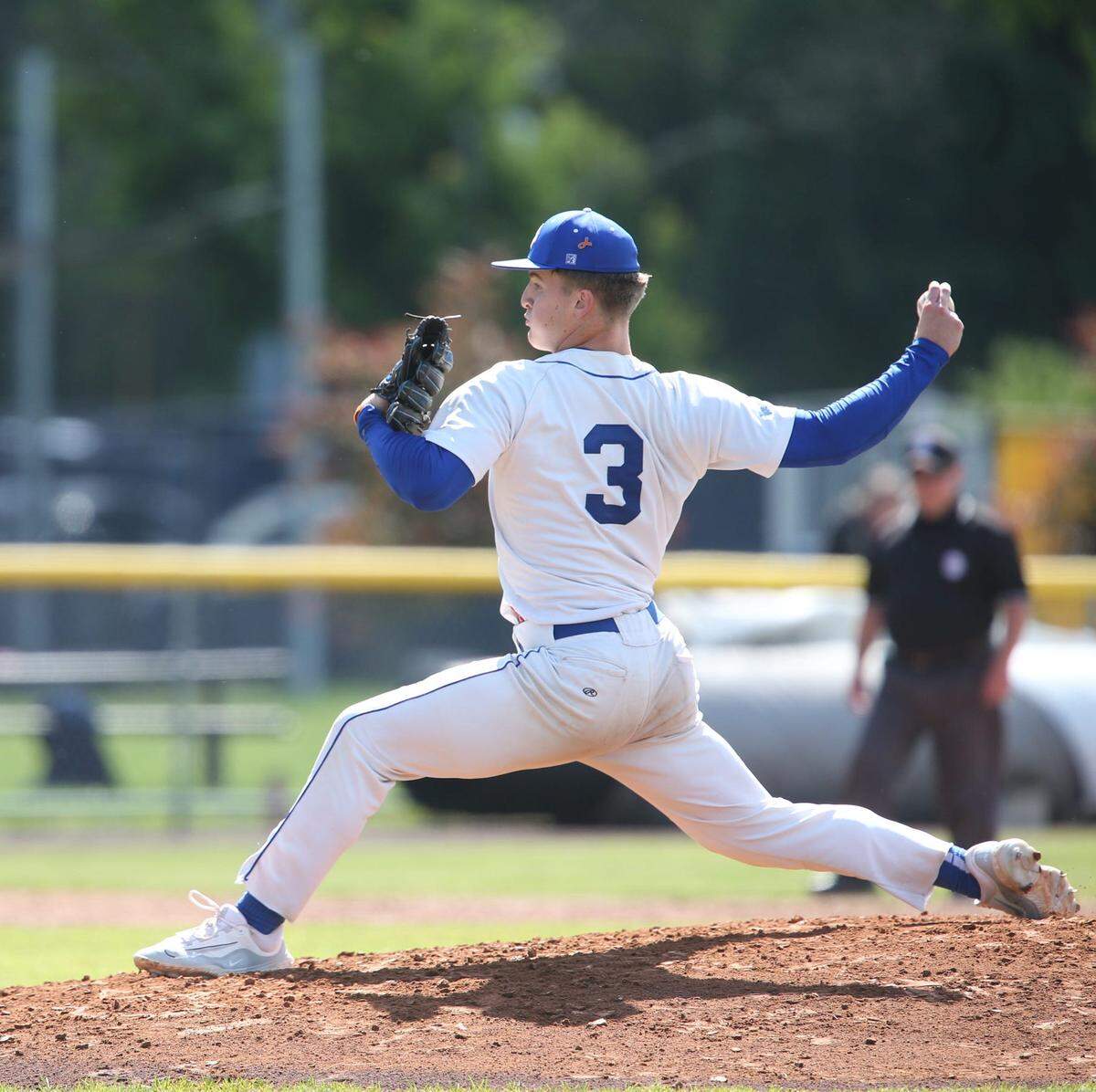 Kyle DeGroat, pitching during this year’s New York state high school baseball playoffs, was selected by the Royals in the 14th round of the 2024 MLB Draft.