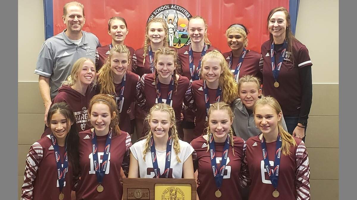 Heritage Christian Academy won its first Kansas Class 3A state high school volleyball title on Saturday in Hutchinson.