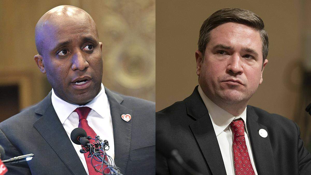 Kansas City Mayor Quinton Lucas and Missouri Attorney General Andrew Bailey