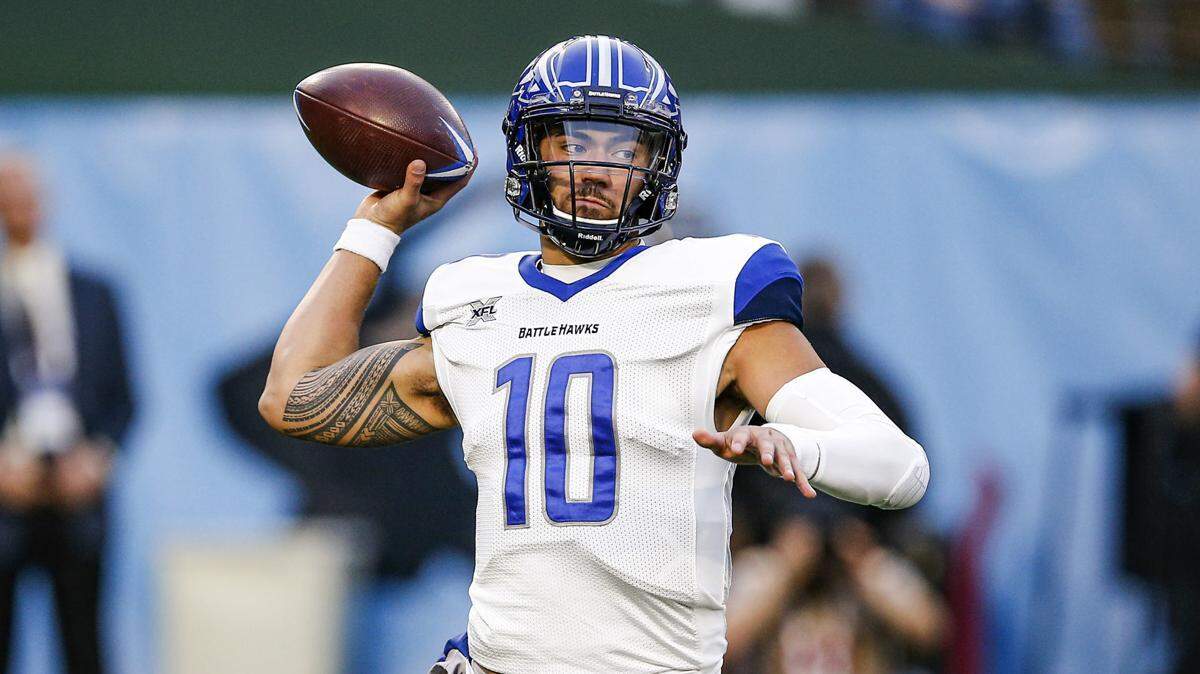 Jordan Ta’amu, signed by the Chiefs this week, will be given a chance to earn a roster spot in Kansas City.