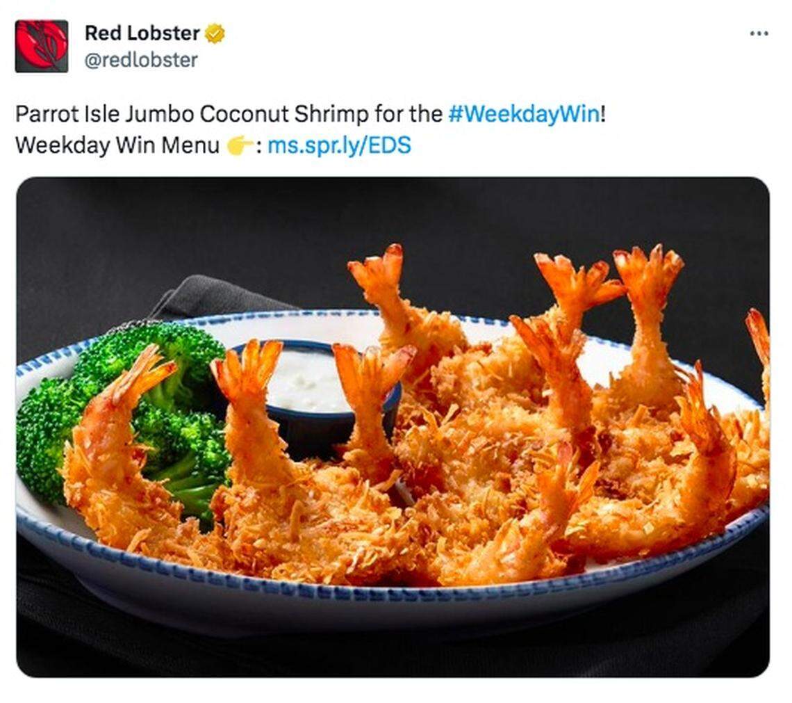 Red Lobster’s coconut shrimp.
