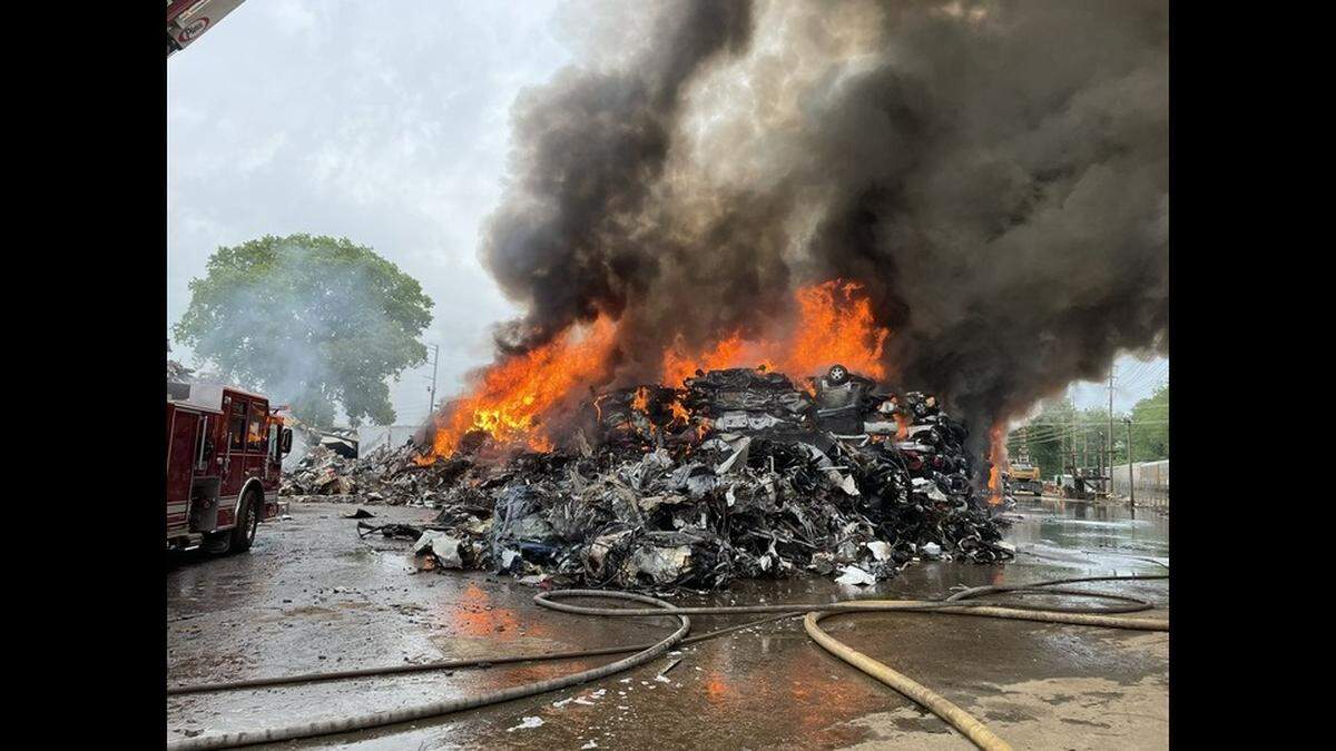 The smoke billowing from the Kansas City, Kansas, recycling center Friday morning could be seen for miles, according to Assistant Chief Scott Schaunaman, a spokesman with the Kansas City, Kansas Fire Department.