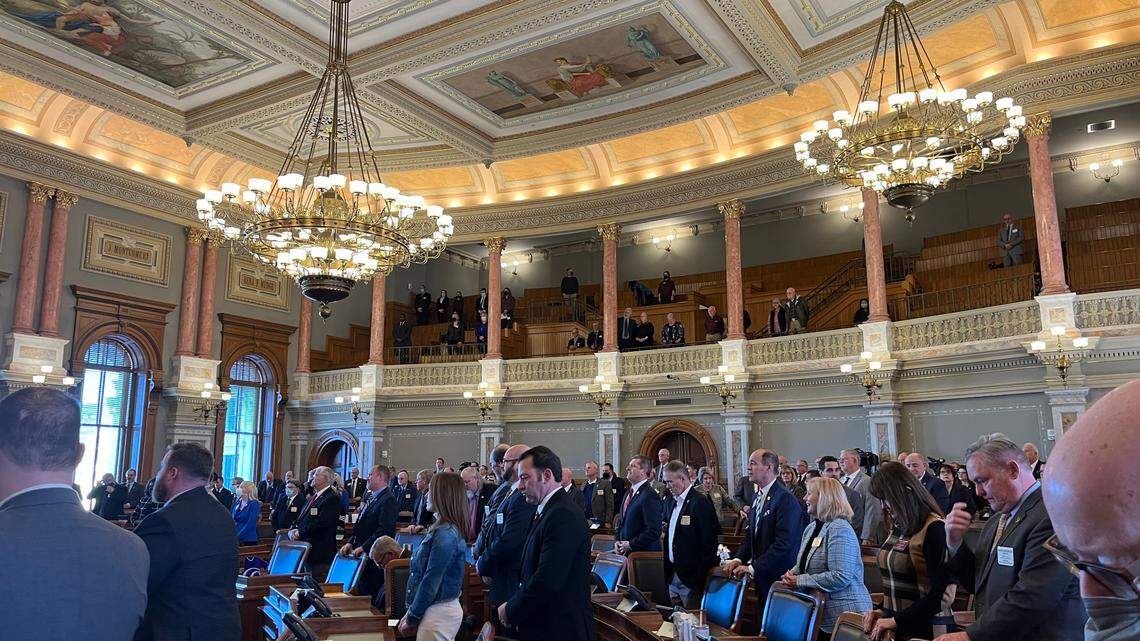 The Kansas Legislature was gaveled into session Monday as another COVID-19 surge moved through the state.
