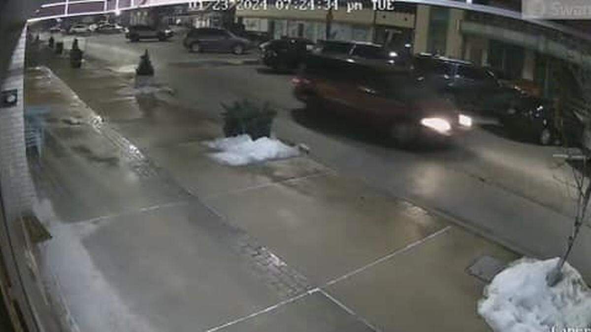 Independence police were searching for the driver of a minivan involved in a hit-and-run crash at Winner Road and Appleton Avenue that left two pedestrians seriously injured on Tuesday night.