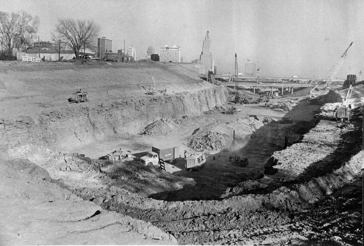 The construction of I-670 carved an east–west trench through the bluff, severing the Westside to the south from Quality Hill to the north.
