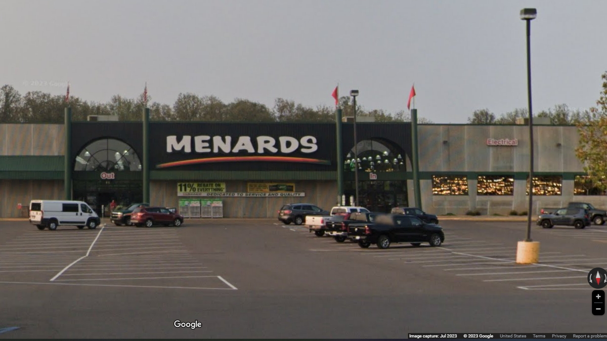 Menards in Rice Lake, about 15 miles southeast of Cumberland.