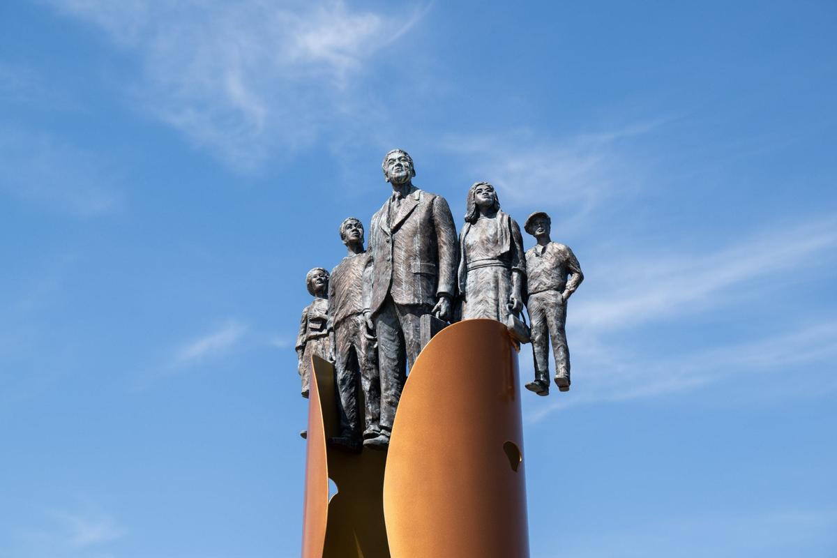 Dwight’s “Phoenix Rising Out of the Ashes” can be viewed at the Linwood Shopping Center.
