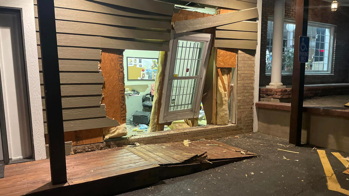 Officials are investigating after more than 40 guns were stolen early Friday from Blue Steel Guns & Ammo in Raytown, when a U-Haul truck slammed into the gun store.