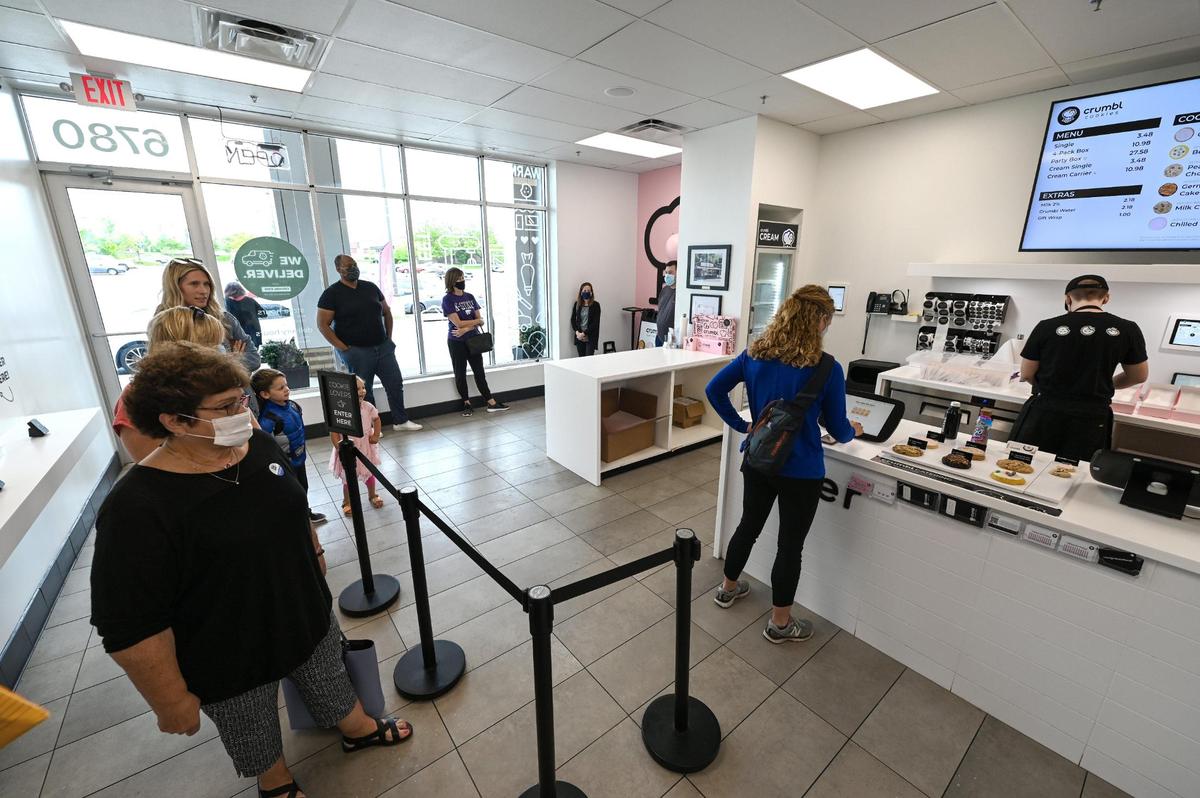 Crumbl Cookies, 6780 W. 135th St., in Overland Park, often sees lines.
