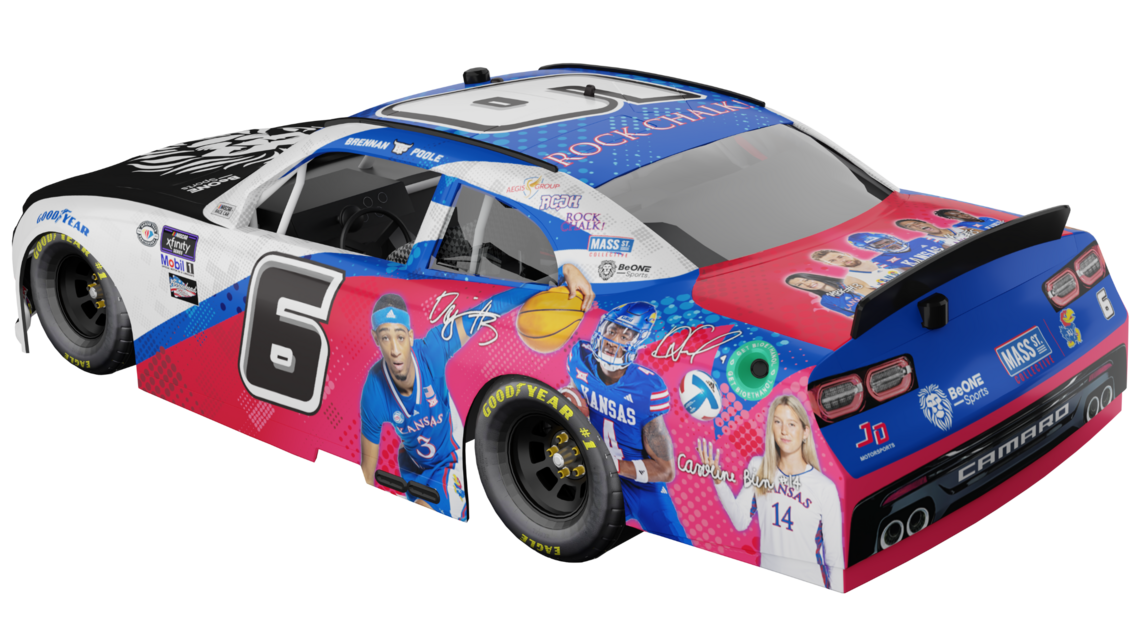 KU Jayhawks athletes to be featured in KC’s NASCAR race thanks to new NIL partnership