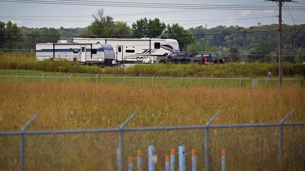 Business owners are upset about recent changes in the village of River Bend, Missouri, where they believe the developer of an entertainment district took control of the village’s governing board. Members of the town’s board were said to be living in these trailers on the west side of Missouri 291, cross from the village.