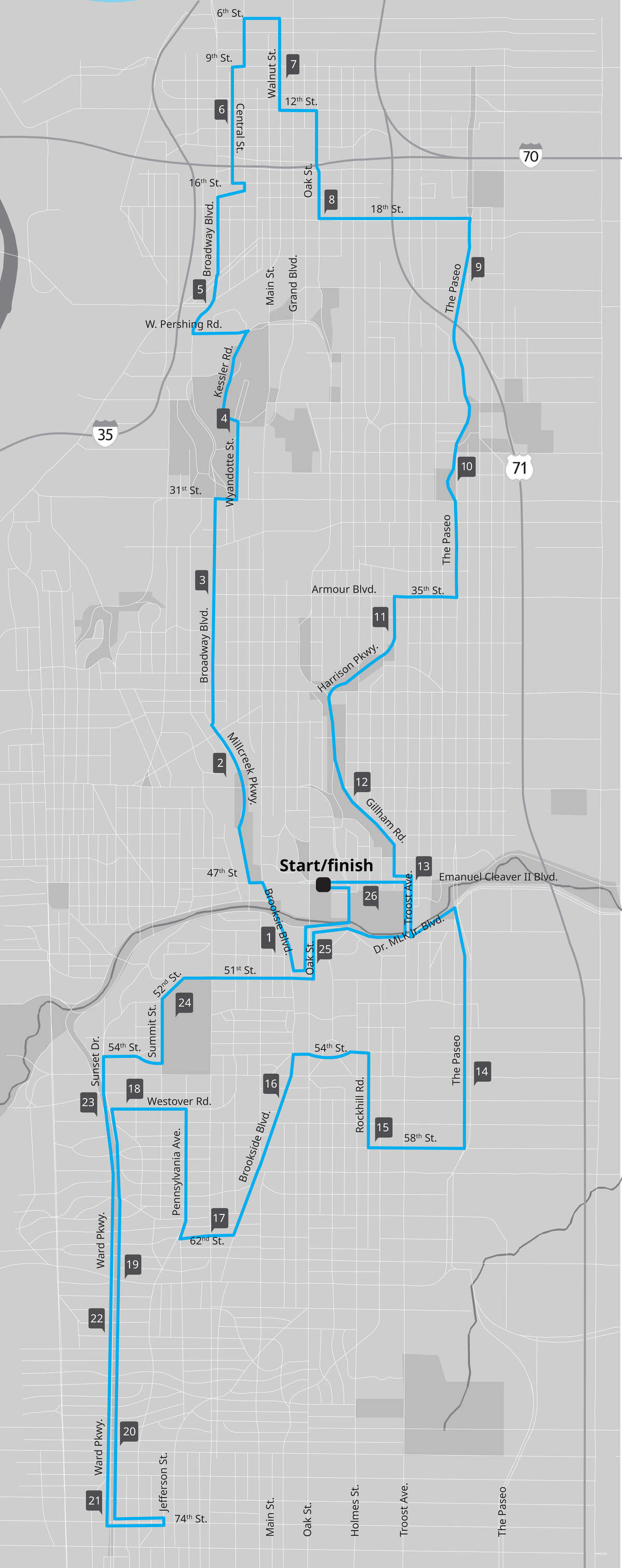 Full Course Map Race maps for 2026 Garmin Kansas City Marathon | Kansas City Star