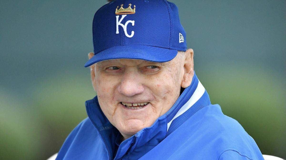 Kansas City Royals senior pitching advisor Bill Fischer during Sunday’s spring training workout in Surprise, Arizona.